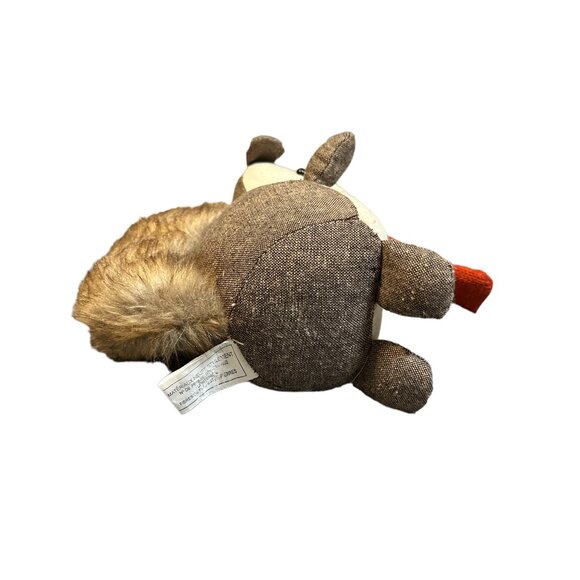 Tweed Plush Squirrel 8 1/2" High Cute Scarf Furry Tail - Picture 7 of 12
